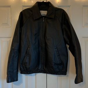 Vintage Leather Bomber Jacket